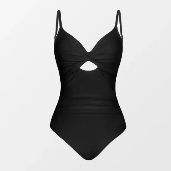 Women's Twist Front Cutout One Piece Swimsuit -Cupshe image {2}