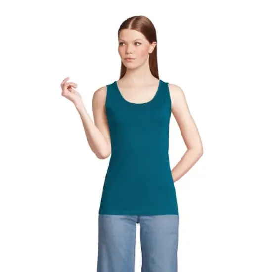 Lands' End Women's Tall Cotton Tank Top image {15}