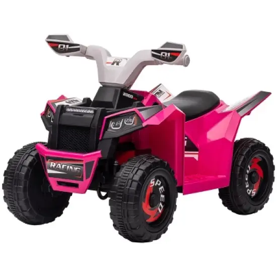 TopComfy Baby Walkers Kids ATV Quad Car, Four Wheeler for Kids with Forward Backward Function, Wear Resistant Wheels, Pink, 26.2"*15"*11.8" image {5}