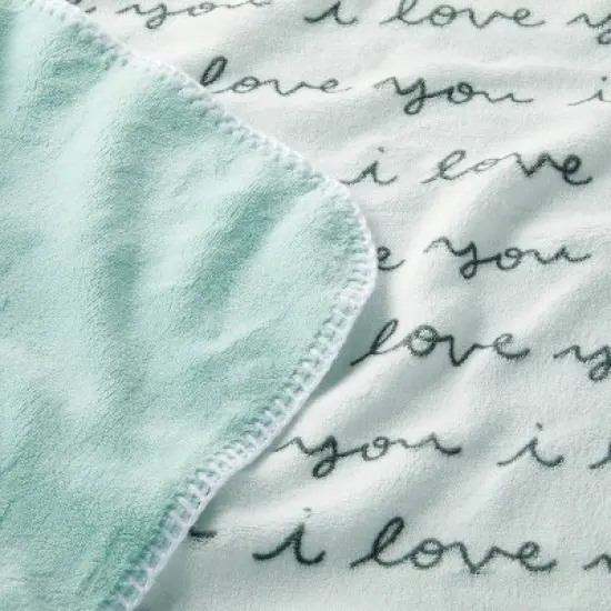 Plush Baby Blanket - I Love You Script - Cloud Island&trade; image {2}