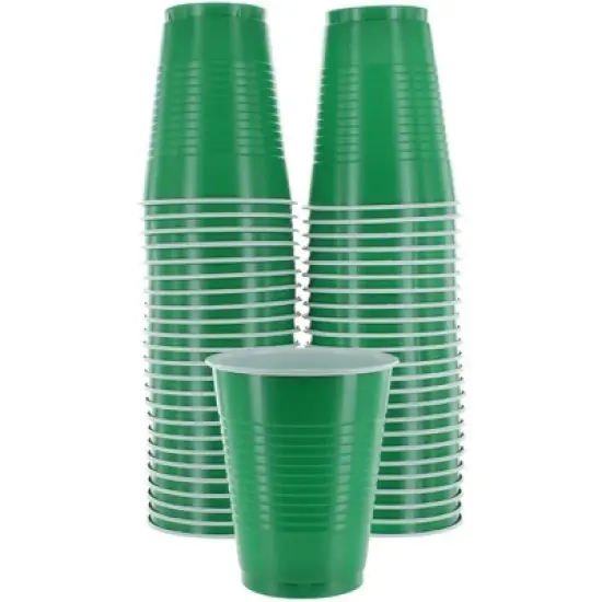SparkSettings Disposable Plastic Cups 18oz, 50 Pack image {3}