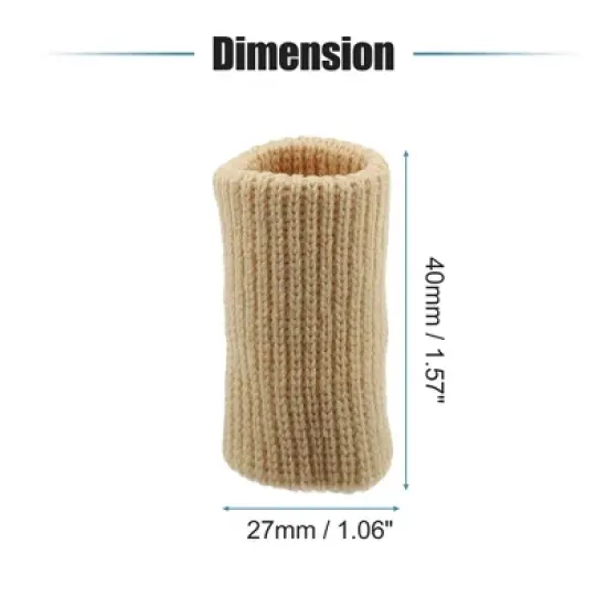 Unique Bargains Breathable Finger Sleeves Thumb Braces Support Elastic Compression Protectors for Arthritis Trigger Finger 20pcs image {2}