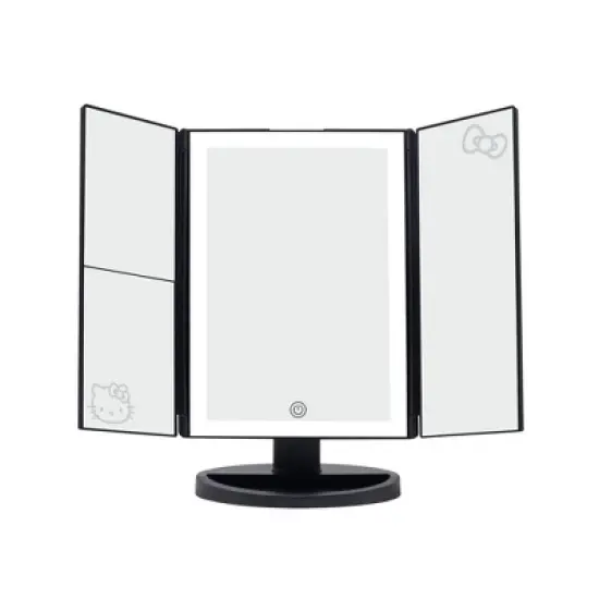 Impressions Vanity Hello Kitty Trifold LED Tri-Tone Makeup Mirror with Magnification image {2}