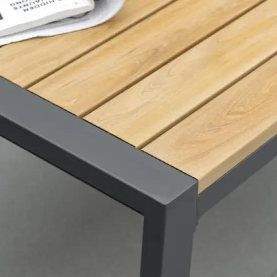 Outsunny 4 Piece Patio Furniture Set Aluminium Conversation Set Outdoor Garden Sofa Set w/ Loveseat, Center Coffee Table & Cushions, Gray image {5}