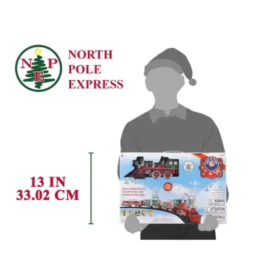 Lionel North Pole Express Battery Operated O-Gauge Train Set: 44-Piece Toy Vehicle Playset image {21}