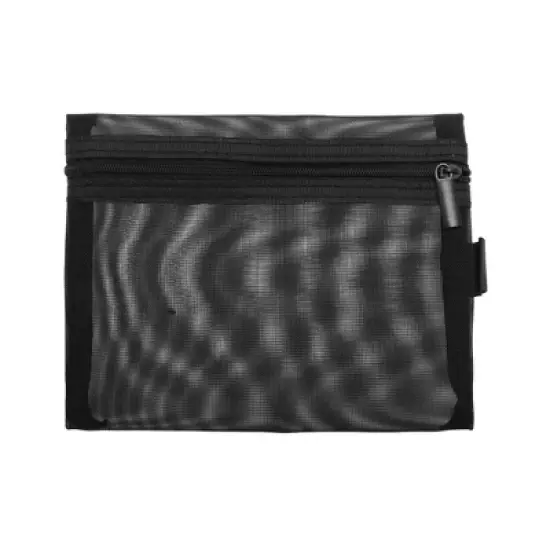 Unique Bargains Portable Zipper Makeup Bag Black 1 Pc image {5}