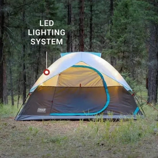 Coleman OneSource 6 Person Camping Dome Tent with Airflow System & LED Lighting image {4}