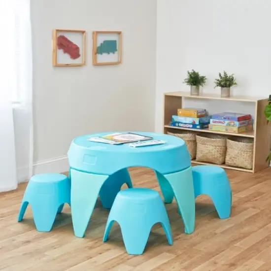 ECR4Kids Ayana Table and Stool Set, Plastic Kids' Table and Chairs image {8}