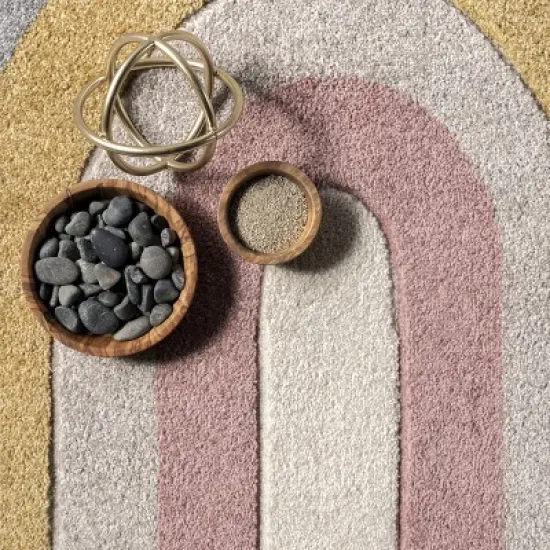 nuLOOM Jerri Double Half Rainbow Kids Area Rug image {5}