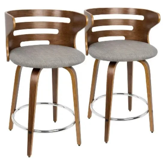 Set of 2 Cosini Upholstered Counter Height Barstools - Lumisource image {14}