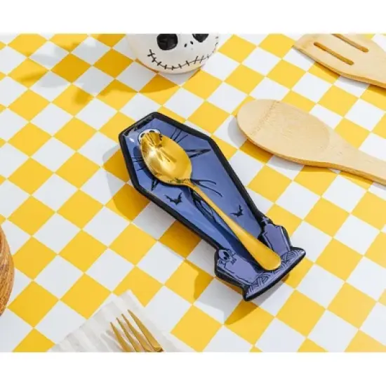 Silver Buffalo Disney The Nightmare Before Christmas Jack Coffin Sculpted Ceramic Spoon Rest image {4}