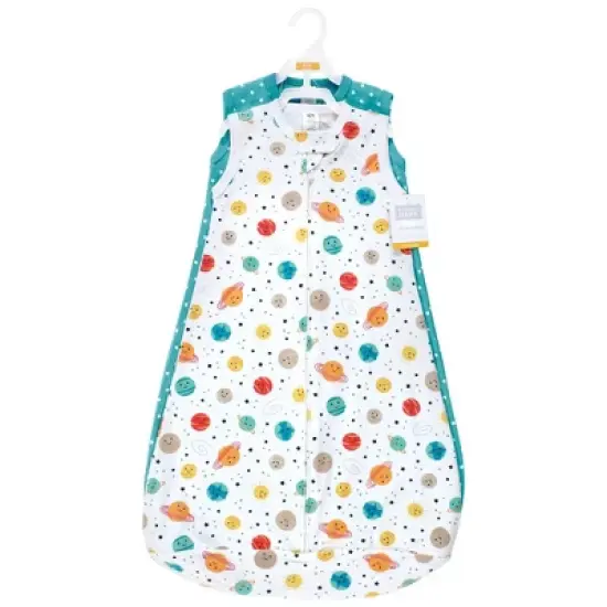 Hudson Baby Cotton Sleeveless Wearable Sleeping Bag, Sack, Blanket, Happy Planets image {1}