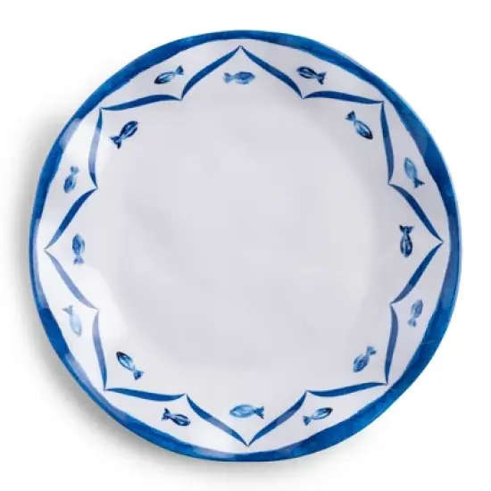 Q Home | Sardinia 10.5" Melamine Dinner Plate, Set of 4 image {1}