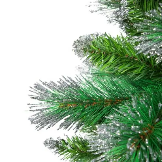 Northlight Two-Tone Spruce Pine Glitter Tip Medium Artificial Christmas Tree - 6' - Unlit image {5}
