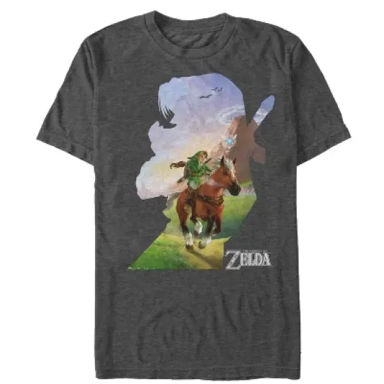 Men's Nintendo Legend of Zelda Link Silhouette T-Shirt image {3}