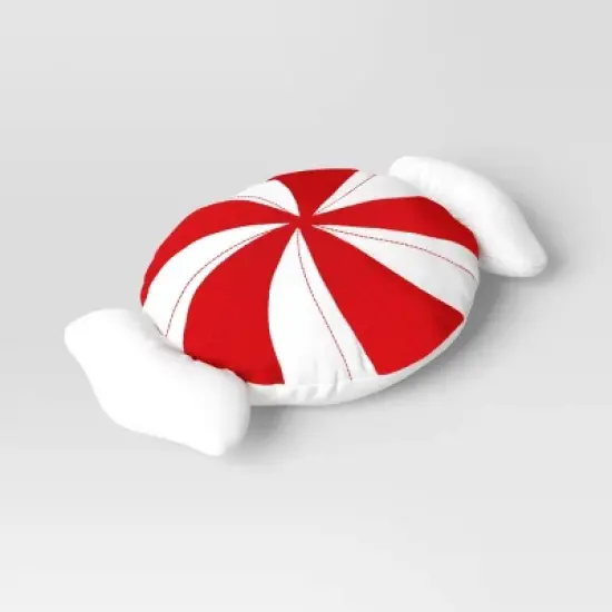28" Christmas Peppermint Shaped Pillow Red/White - Wondershop&trade; image {2}