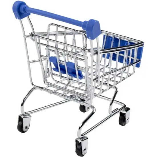 Juvale Mini Shopping Cart - 4-Pack Desk Organizers, Pen Pencil Holder Storage Toy For Stationery Supplies, 4 Colors, 3.25 X 4.375 X 4.75 Inches image {3}