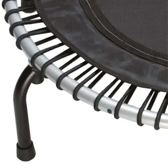 JumpSport 350i Lightweight Folding Fitness Trampoline with 39 Inch Handle Bar, 32.5 Inch Jumping Surface, and 6 Adjustable Height Settings, Black image {2}