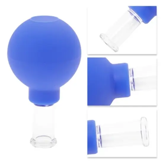 Unique Bargains Convenient Cupping Facial Tool Blue 1 Pc image {2}