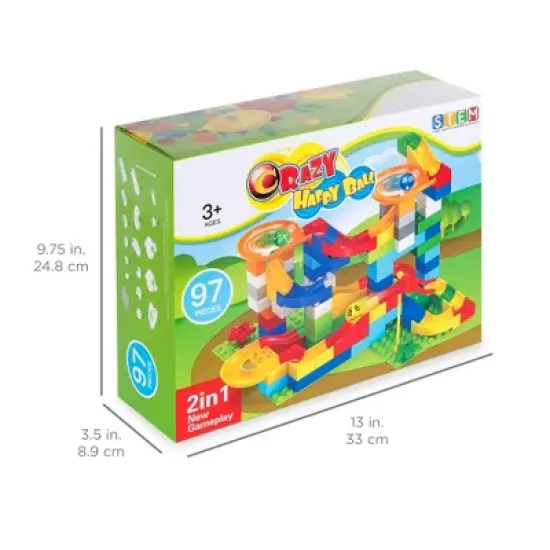 Best Choice Products 97-Piece Marble Maze Run Racetrack Puzzle Construction Game Set STEM Toy w/ 4 Balls image {5}