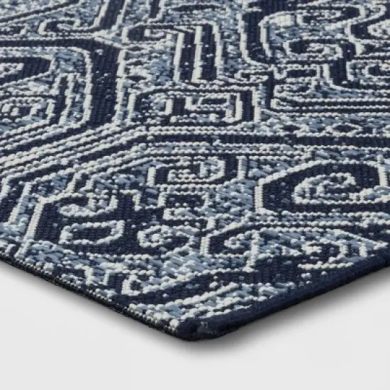 Paisley Outdoor Rug Blue - Threshold&trade; image {2}