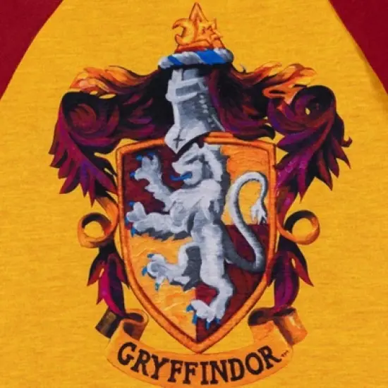 Harry Potter Hufflepuff Ravenclaw Slytherin Gryffindor Girls Pajama Shirt and Pants Little Kid to Big Kid image {7}