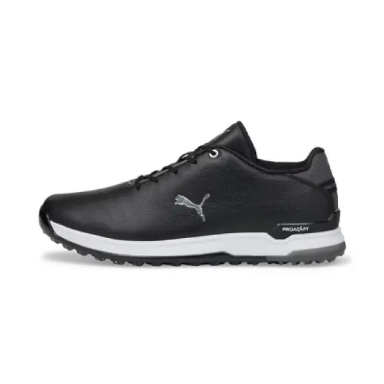 Puma Men's Proadapt Alphacat Leather Golf Shoes - Black/Silver image {3}