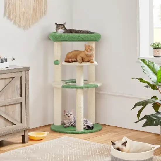Yaheetech 35.5" Tall Ocean Cat Tree with Natural Sisal for Kittens image {1}