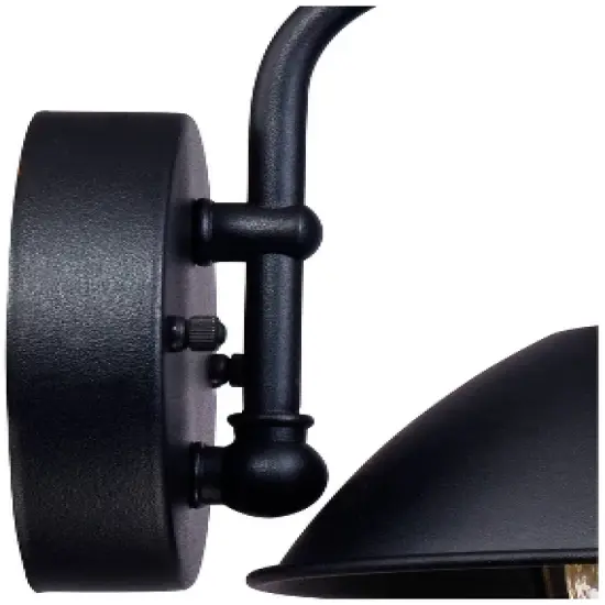 John Timberland Industrial Outdoor Wall Light Fixtures Set of 2 Black Metal LED 8" Seedy Glass for Exterior Barn Deck House Porch image {2}