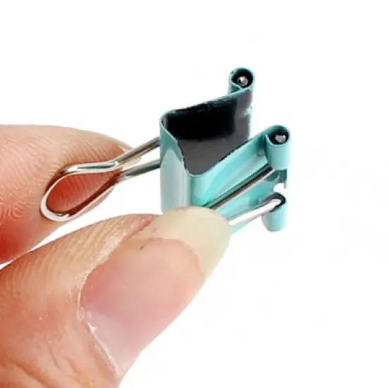Unique Bargains Home Office File Paper Mini Metal Binder Clips 1.3x0.7x0.3 inches Pink Blue Green Yellow 40 Pcs image {2}