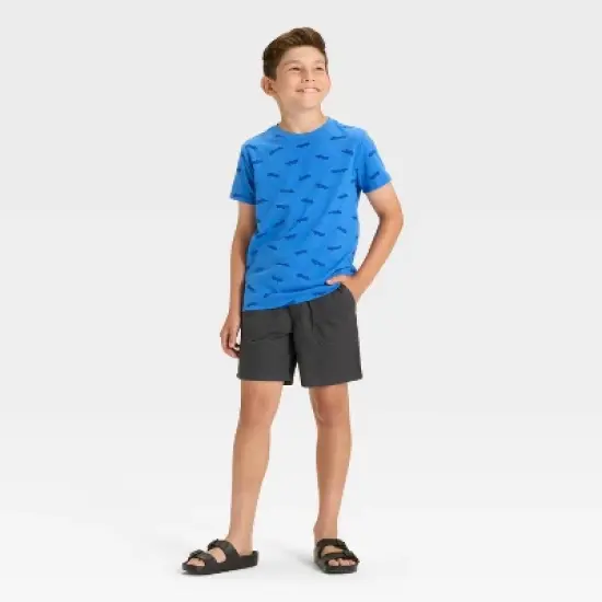 Boys' Short Sleeve Printed T-Shirt - Cat & Jack&trade; Bright Blue image {2}