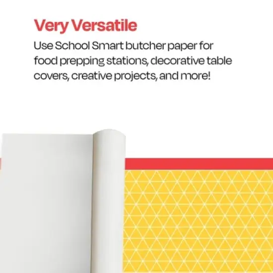 School Smart Kraft Wrapping Paper Roll, Uncoated, 50 lbs, 36 Inches x 1000 Feet, White image {3}