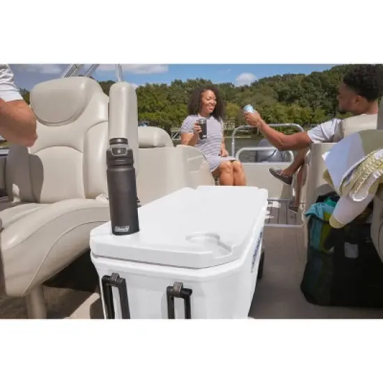 Coleman 316 100qt Wheeled Cooler with Sun Protection - Marine White image {6}