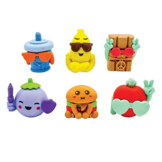 Geddes Snack Attack Cool Guys 3D Eraser Toppers - 48 per bag image {2}