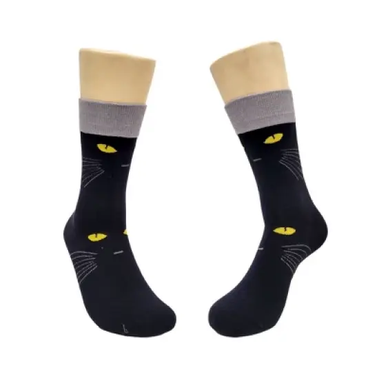 Black Cat Socks from the Socks Panda (Women's Sizes, Adult Medium) from the Sock Panda - Great for Halloween image {3}