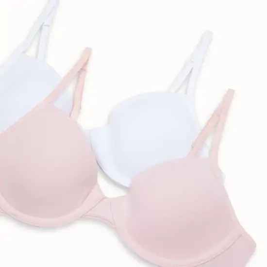 Hanes Girls' 2pk Underwire Bra - Pink/White  image {2}