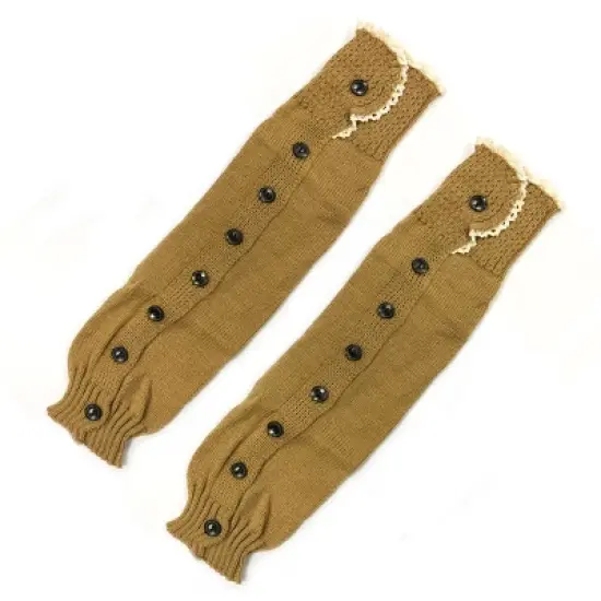 Wrapables Knee High Button Lace Leg Warmers for Boots image {13}