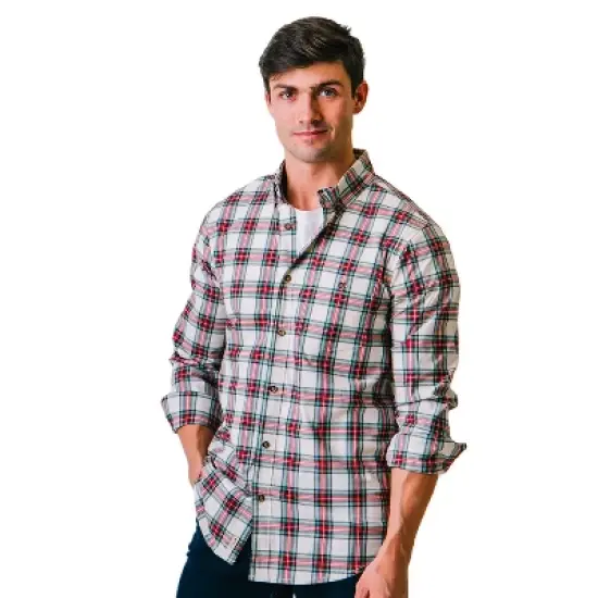 Hope & Henry Mens' Organic Cotton Long Sleeve Stretch Poplin Button Down Shirt image {7}