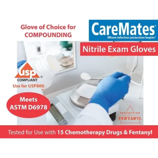 CareMates Vytrile Examination Gloves Medium, 50 Ct image {1}