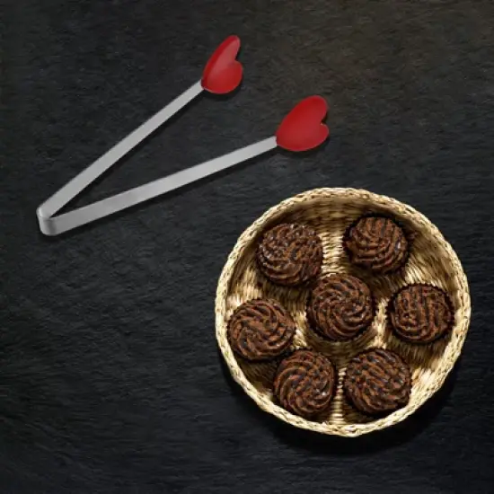 Unique Bargains Stainless Steel with Silicone Tips Cooking Food Tongs 8 Pcs image {5}