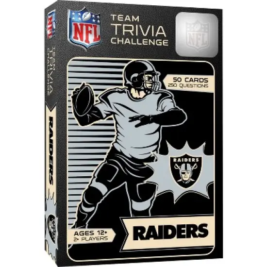 MasterPieces Officially Licensed NFL Las Vegas Raiders Trivia Challenge Card Game image {1}
