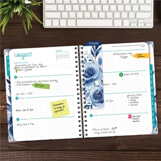 Global Printed Products Hardcover AY 2025-2026 Fashion Planner - 8.5"x11" (Blue Bloom) image {5}