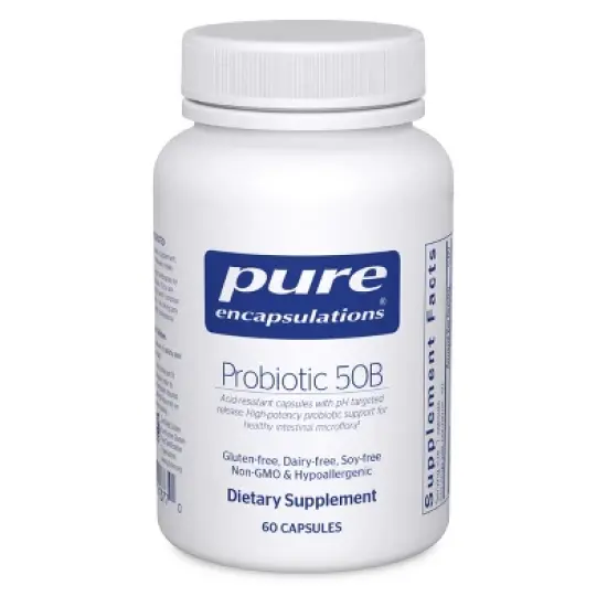Pure Encapsulations Probiotic 50B - Digestive Health Probiotic - Immune Supplement* - Acid-Resistant Capsules - Gluten Free & Non-GMO - 60 Capsules image {8}