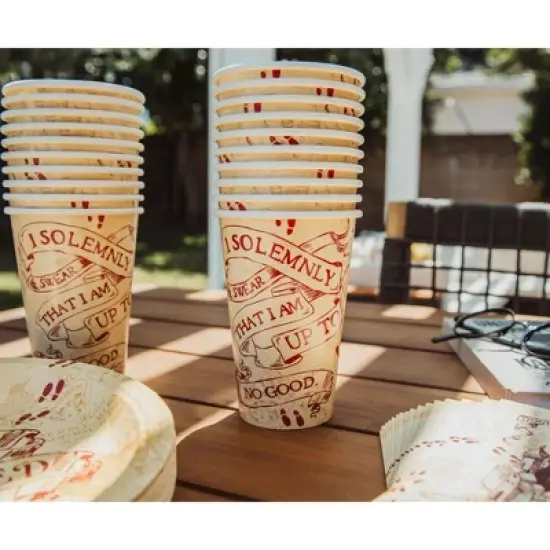 Silver Buffalo Harry Potter Marauder's Map 60-Piece Party Tableware Set | Cups, Plates, Napkins image {5}