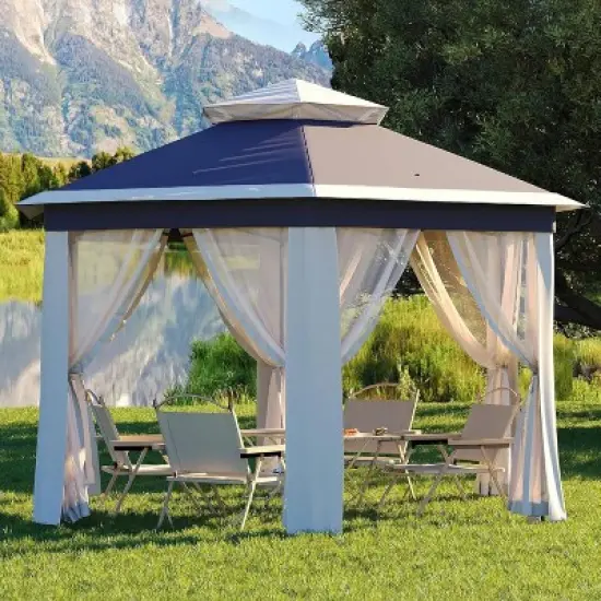 GustoWave Portable Outdoor 6 Sided Gazebo Tent Pergola, Carpa for Backyard image {6}