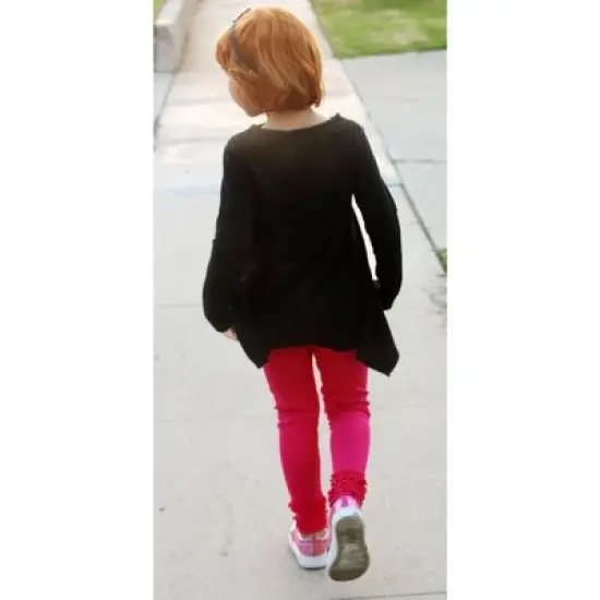 City Threads USA-Made Girls Soft Cotton Ruffle Leggings image {3}