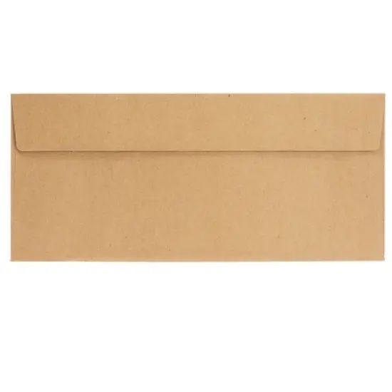 Paper Junkie 100 Pack Bulk #10 Brown Envelopes with Gummed Seal for Invitations, Mailing Letters, Checks, 4-1/8 x 9-1/2 in image {7}