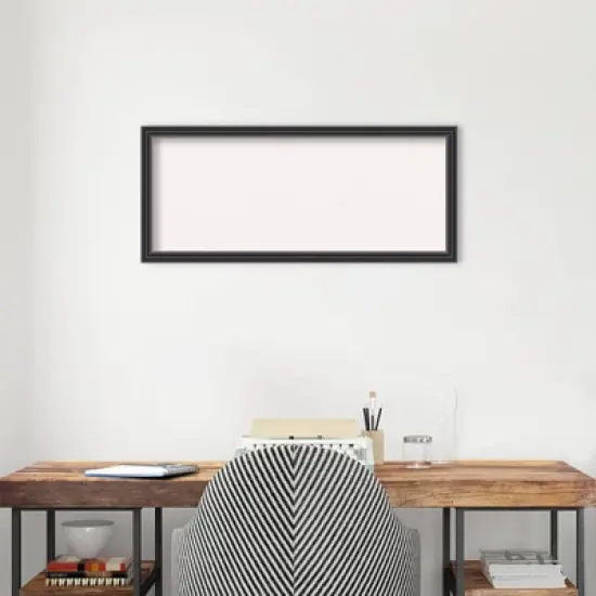 32"x14" Stylish Wood Frame White Cork Board Black - Amanti Art: Bulletin Board, Wall Mounted, Office & Home Decor image {6}