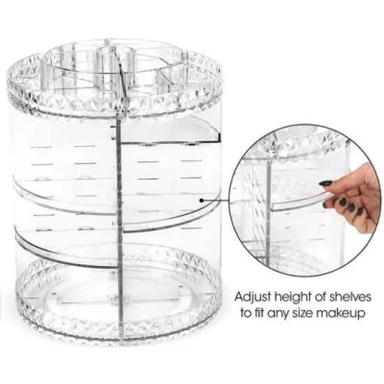 Sorbus 360 Rotating Makeup Organizer - Spinning cosmetics organizer, Adjustable Shelves for Make Up, Perfume & more image {2}