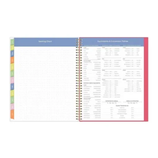 Blue Sky 8.5"x11" 2025-2026 Weekly/Monthly Wirebound Teacher Lesson Planner Printed Apple Sketch, Teacher Supplies image {10}